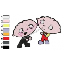 Stewie Family Guy What is Happened to You Embroidery Design